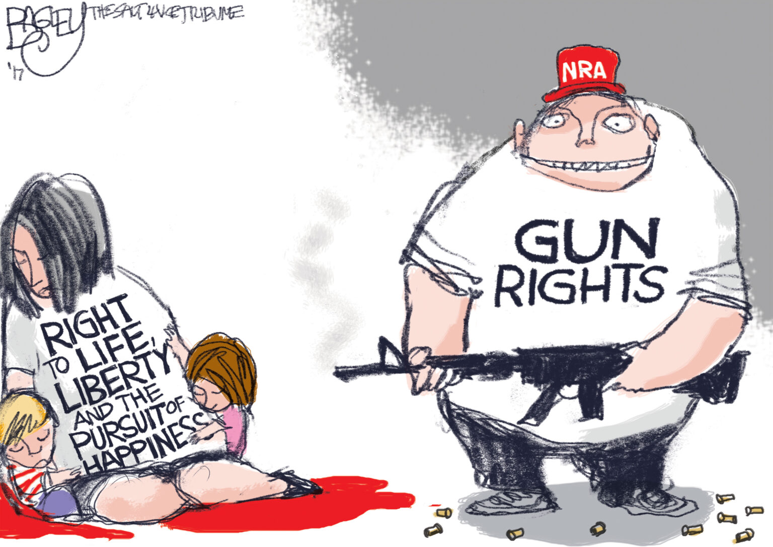 More right. All rights are. I hate them too Daryl Cagle. That's right cartoon. He right to own Guns brainstorming.